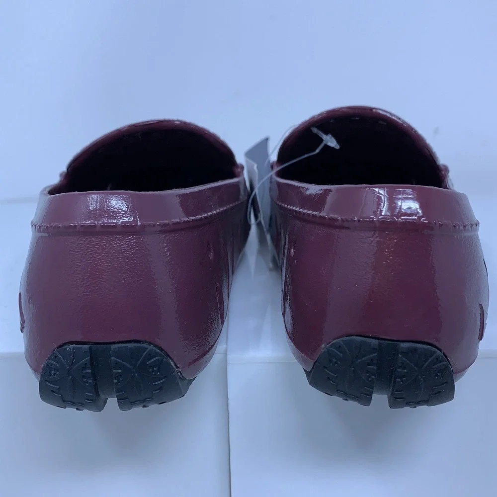Floafers Kids Size C13 Burgundy Patent Prodigy Driver Foam Slip On Loafers NWT